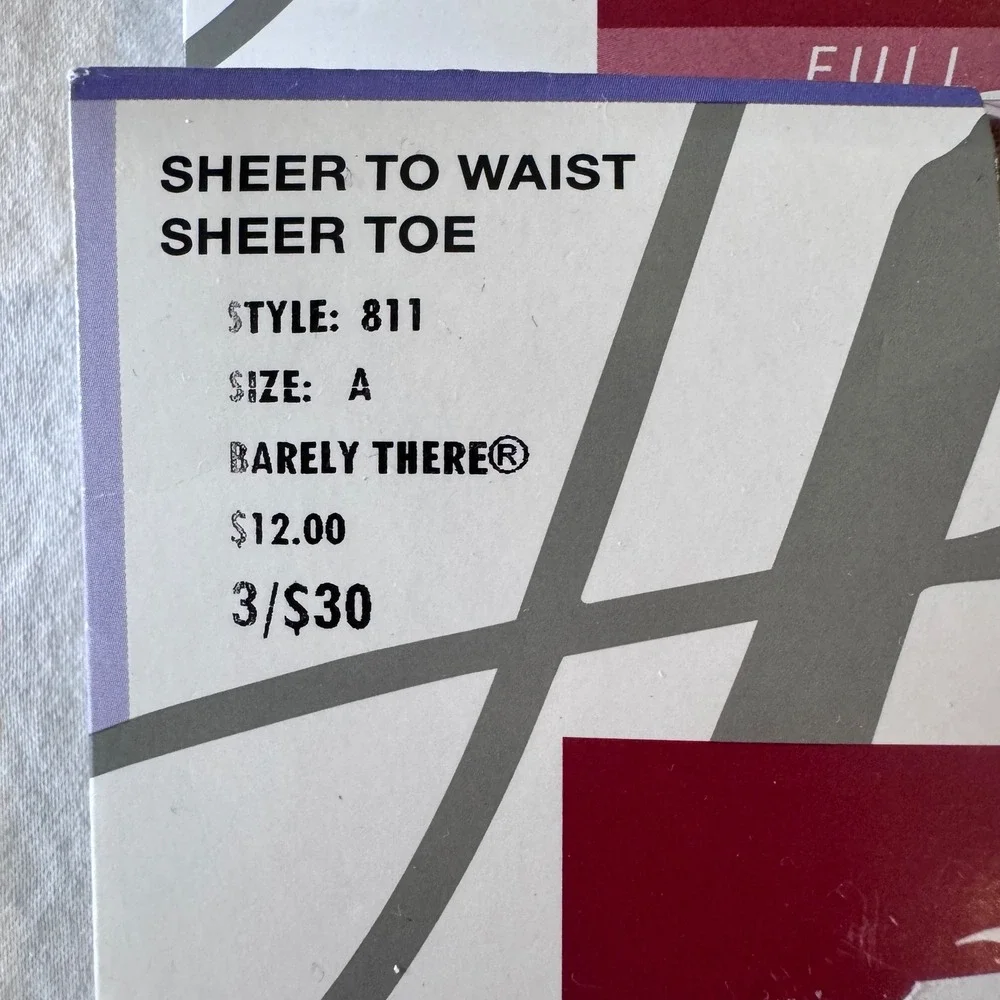 Hanes Alive Pantyhose Women Size A Barely There Full Support Sheer Toe 4 Pack
